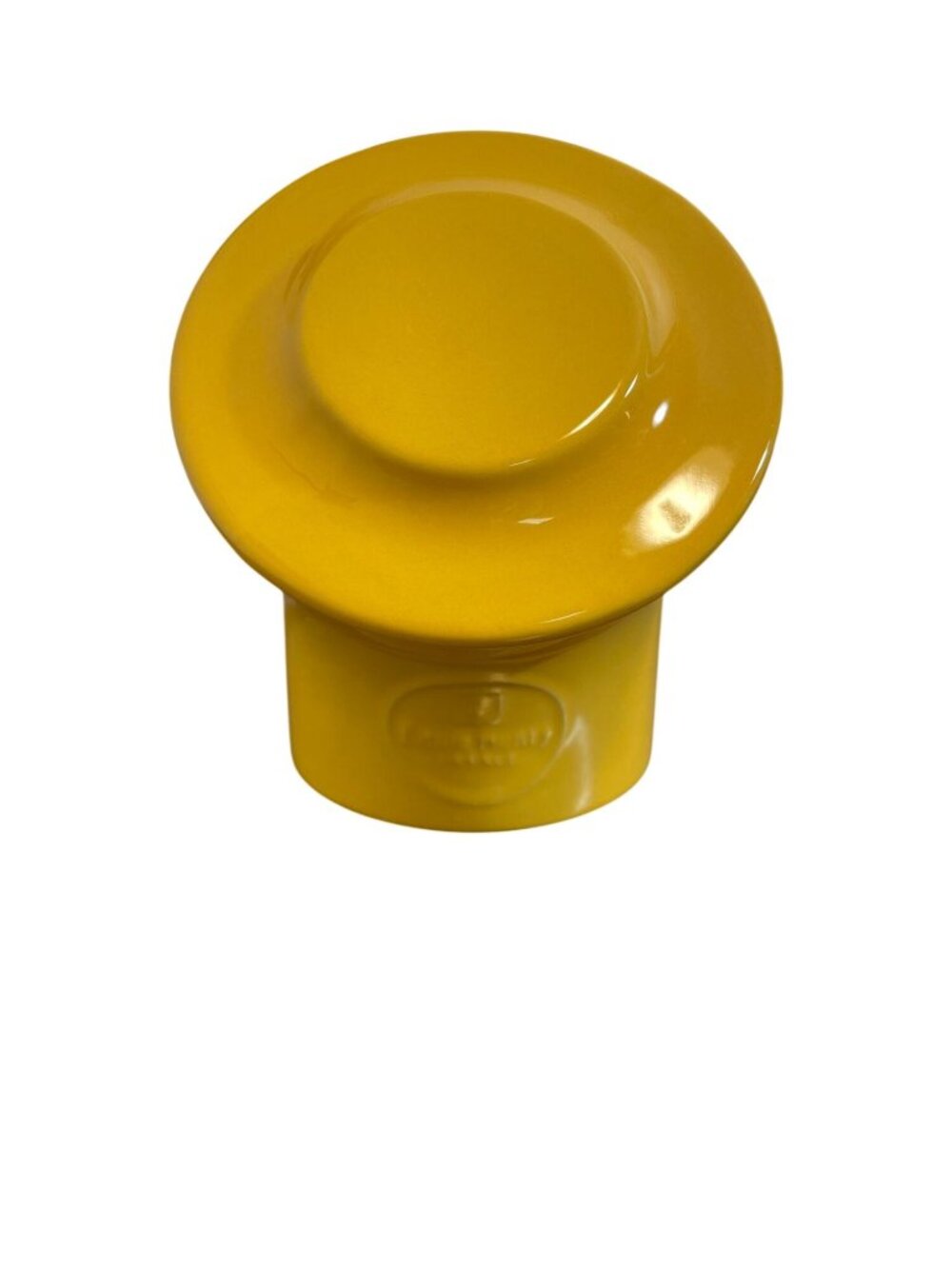 Vintage Emile Henry France Ceramic Lidded Salt Pig Cellar Crock Pot Yellow